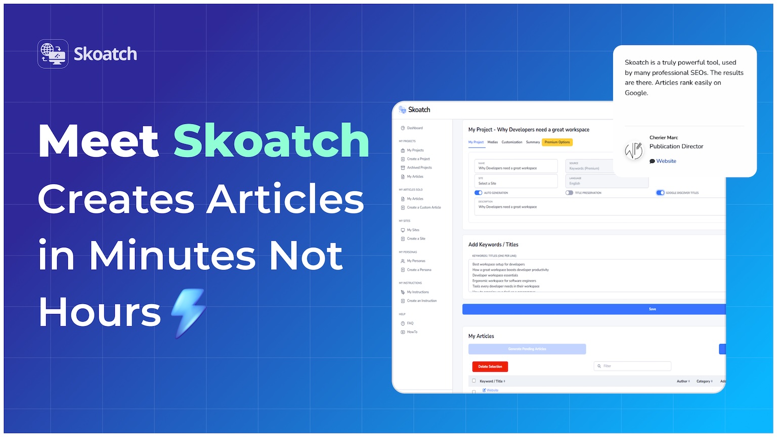 Skoatch demonstration