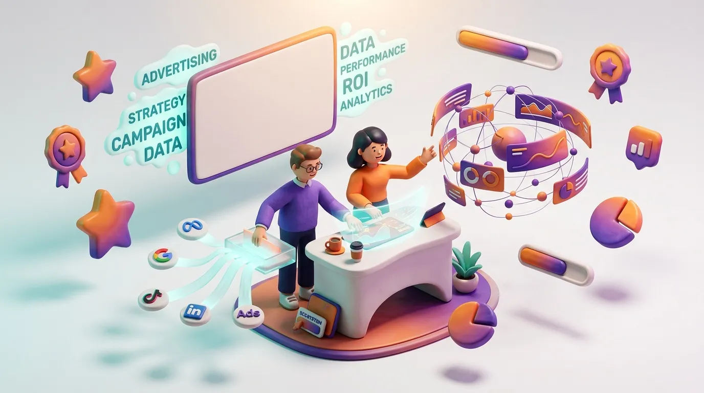 Professionnels analysant donn&eacute;es marketing et performances analytiques