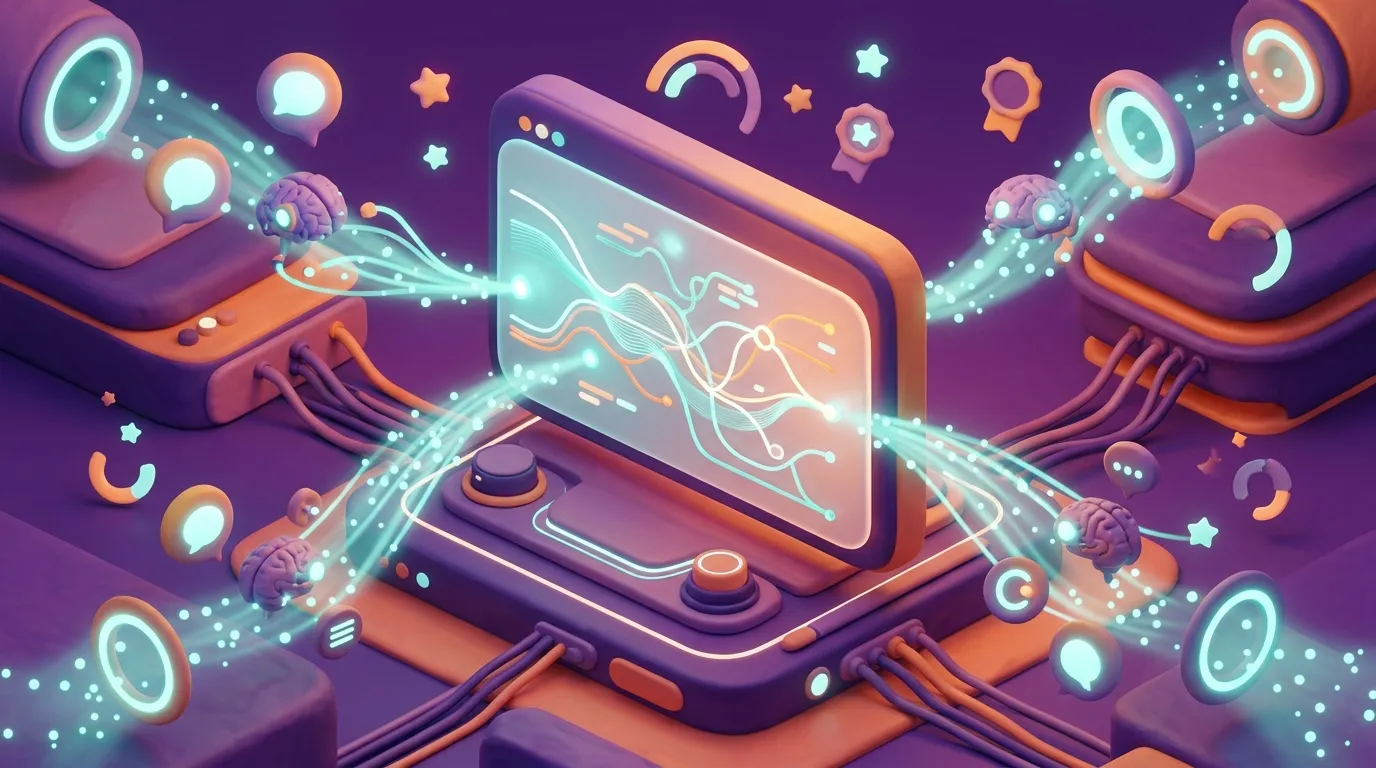Smartphone futuriste avec flux de données numériques brillantes