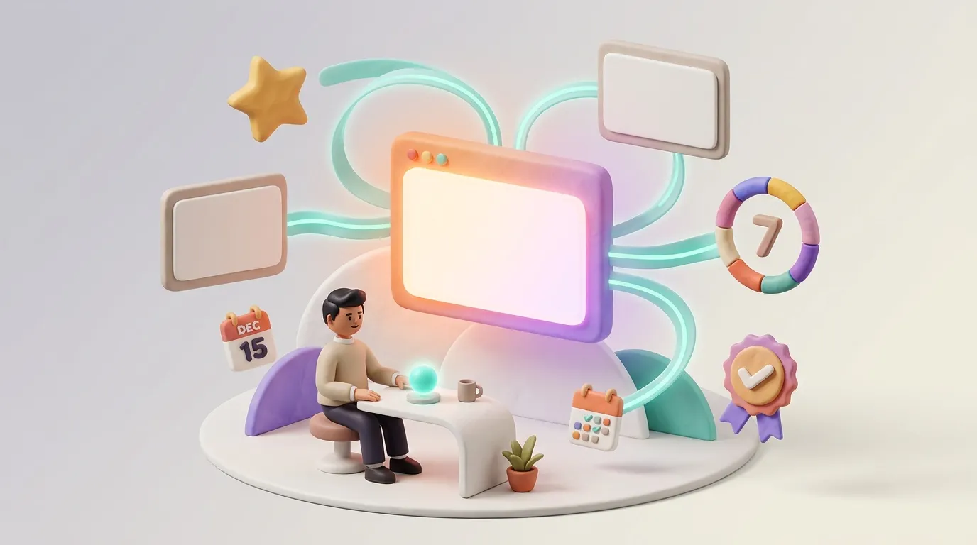 Personne travaillant sur ordinateur avec outils de productivité numériques