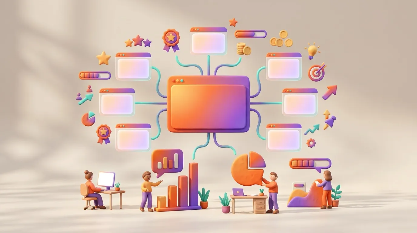 Équipe travaillant sur plateforme de gestion intégrée avec données
