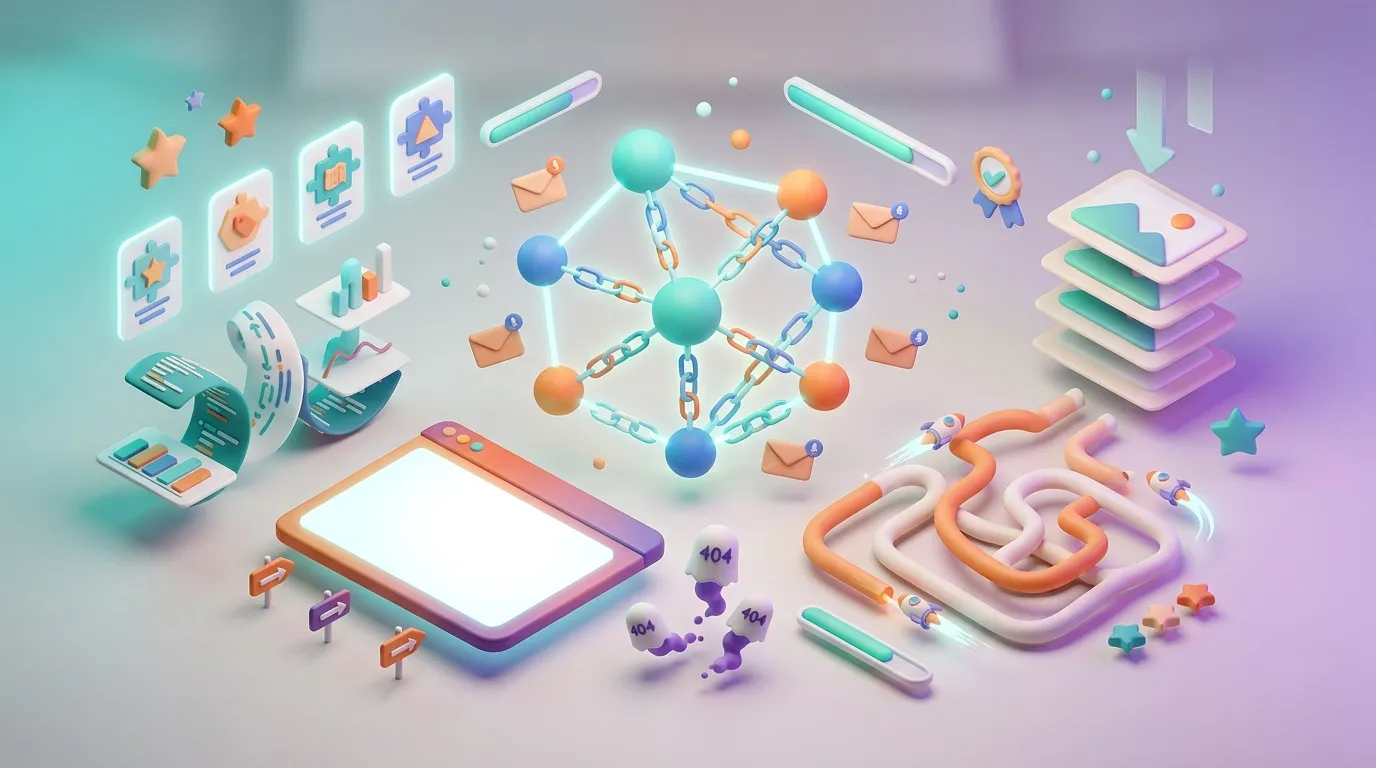 Interface mobile avec ic&ocirc;nes de connectivit&eacute; et d'erreur 404