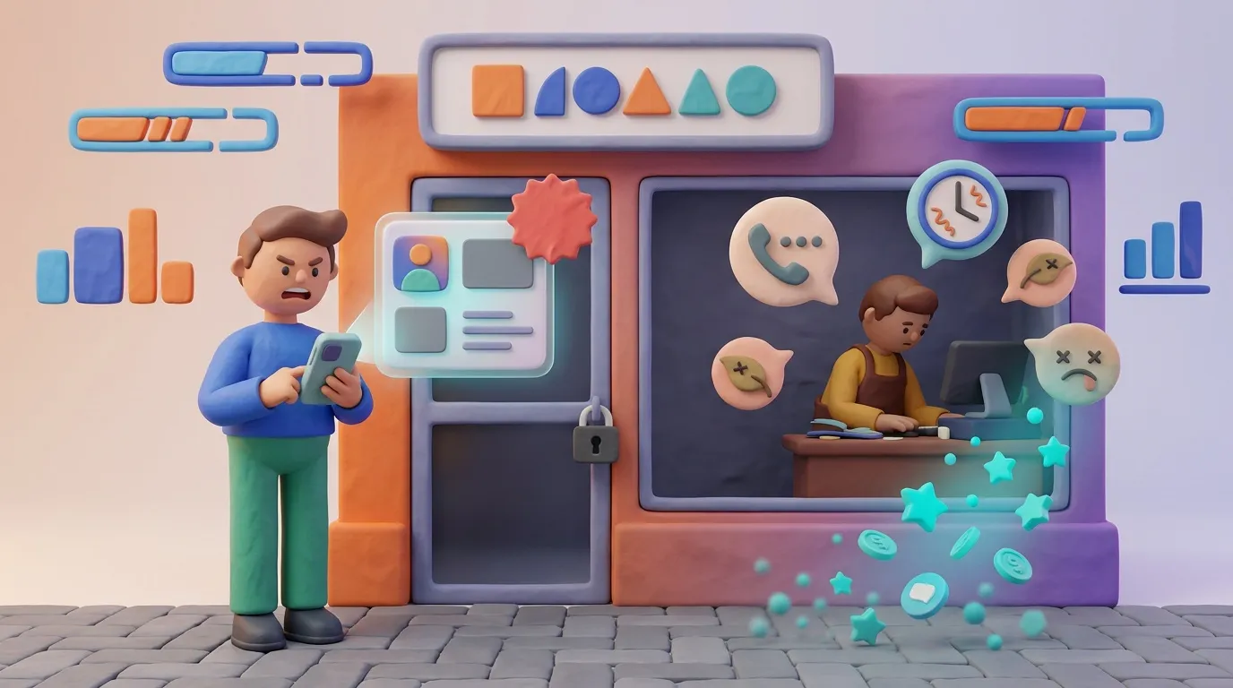 Ilustración 3D de soporte técnico y servicio al cliente en línea