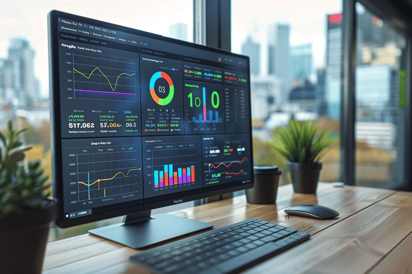 Écran d'ordinateur avec des graphiques et des données de trading sophistiqués